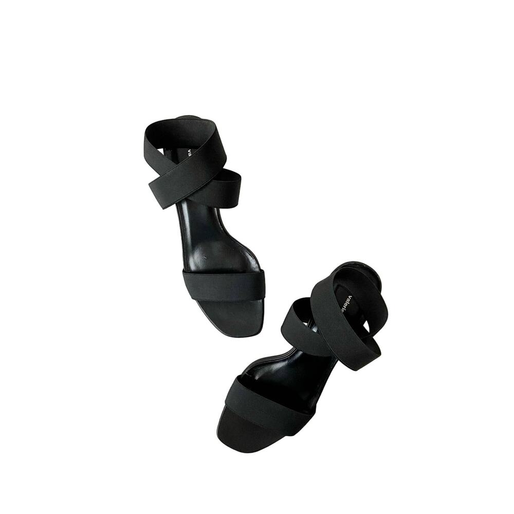 Valerie Stephens The Elody Vintage Black Heel Sandals Size 8